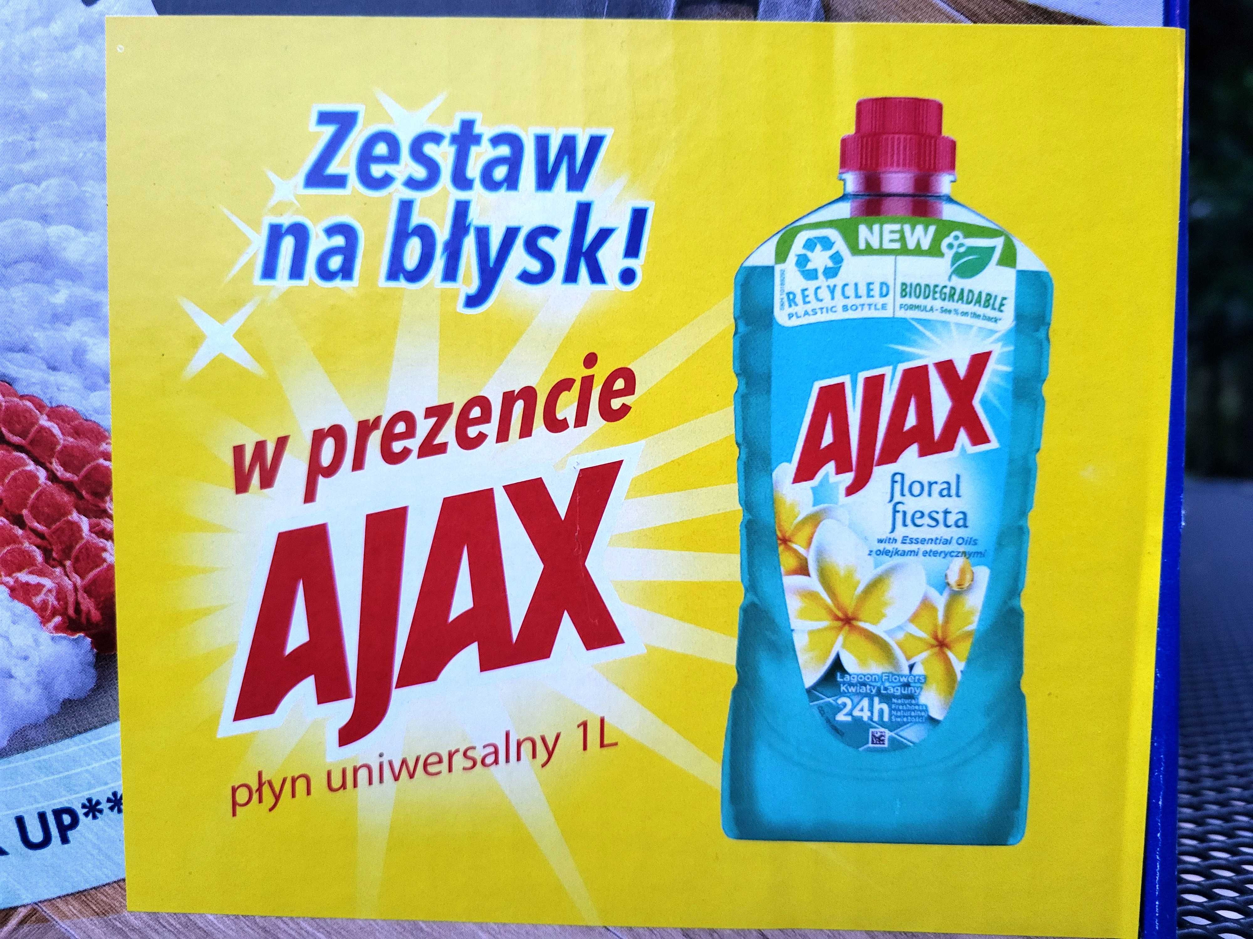 Vileda mop obrotowy + płyn do mycia podłóg Ajax / Nowy