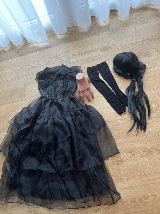 Kostium Wednesday Addams – rozmiar 130 cm