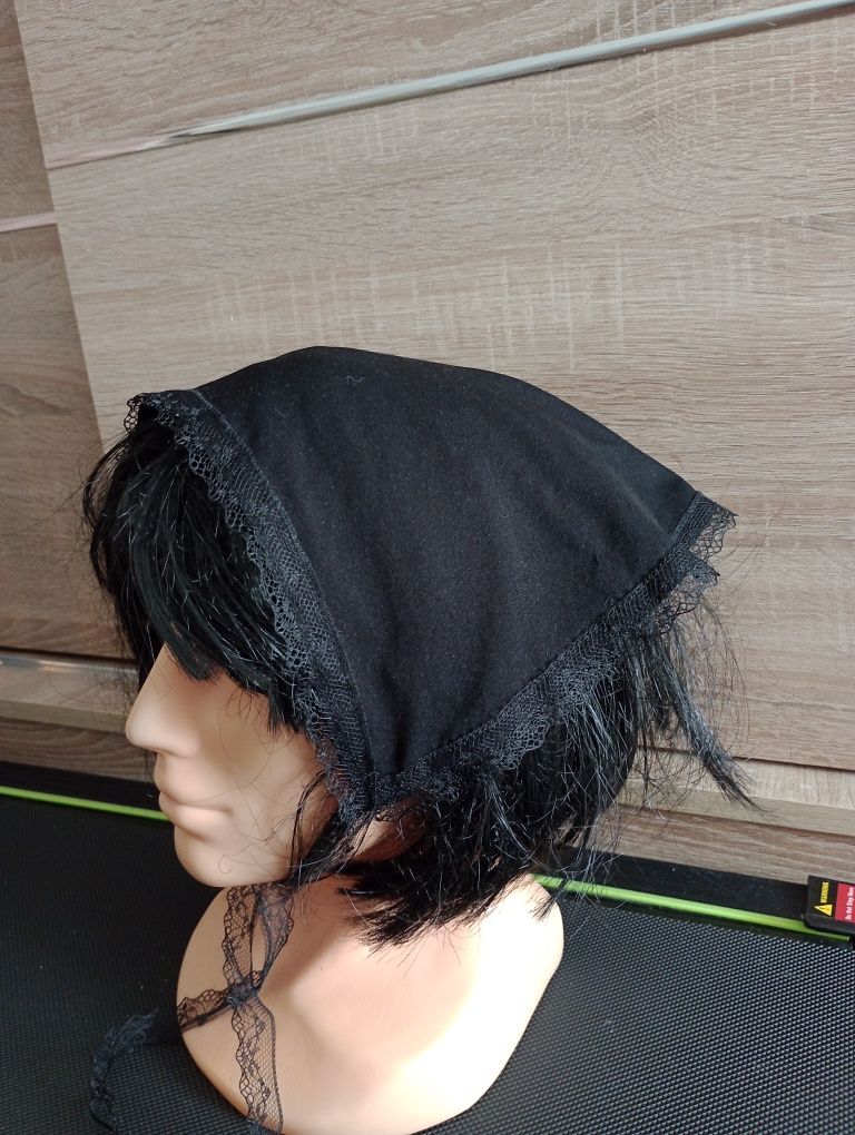 Nowa czarna chusta wiktoriańska lolita alternative