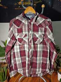 Terranova - bawełniana koszula męska, koszula w kratę, rozmiar L