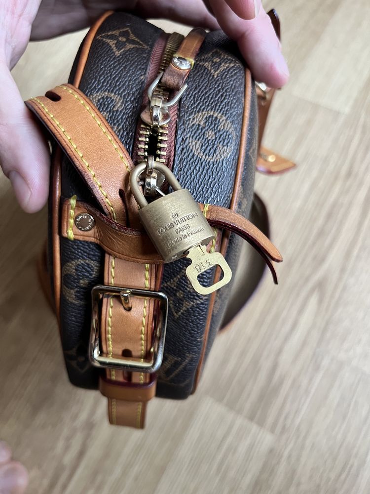 сумка сумочка кожаная через плечо LV Louis Vuitton оригинал винтаж