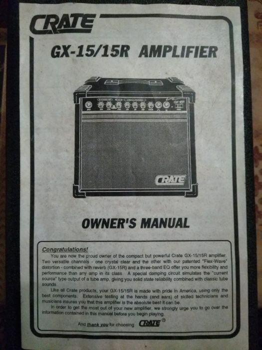 Amplificador da Crate modelo GX-15R - Em estado super Excelente!!!