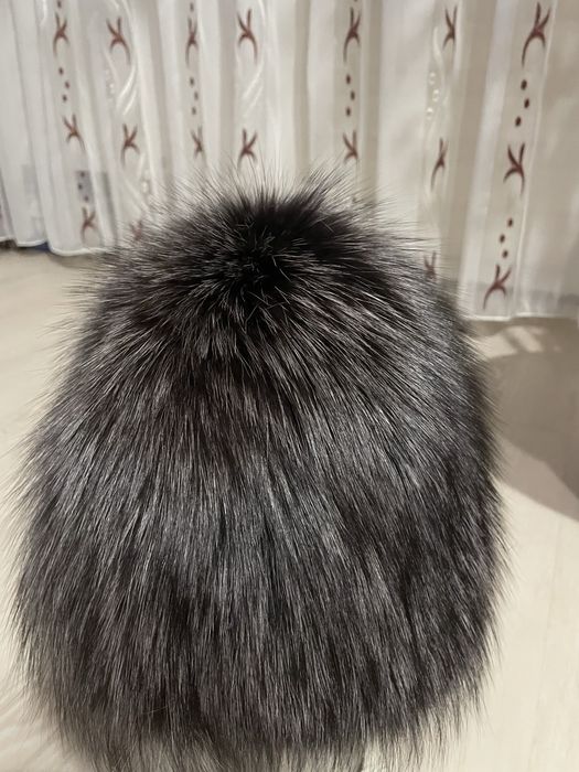 Czapka damska z lisa srebrnego