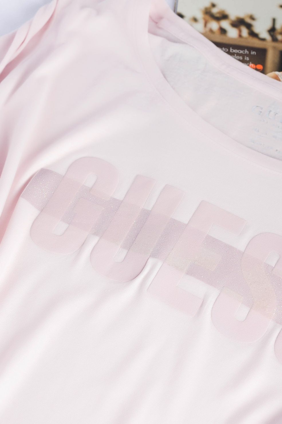 GUESS ОРИГІНАЛ. Літня жіноча футболка кофта лонгслів рожева пудрова XL