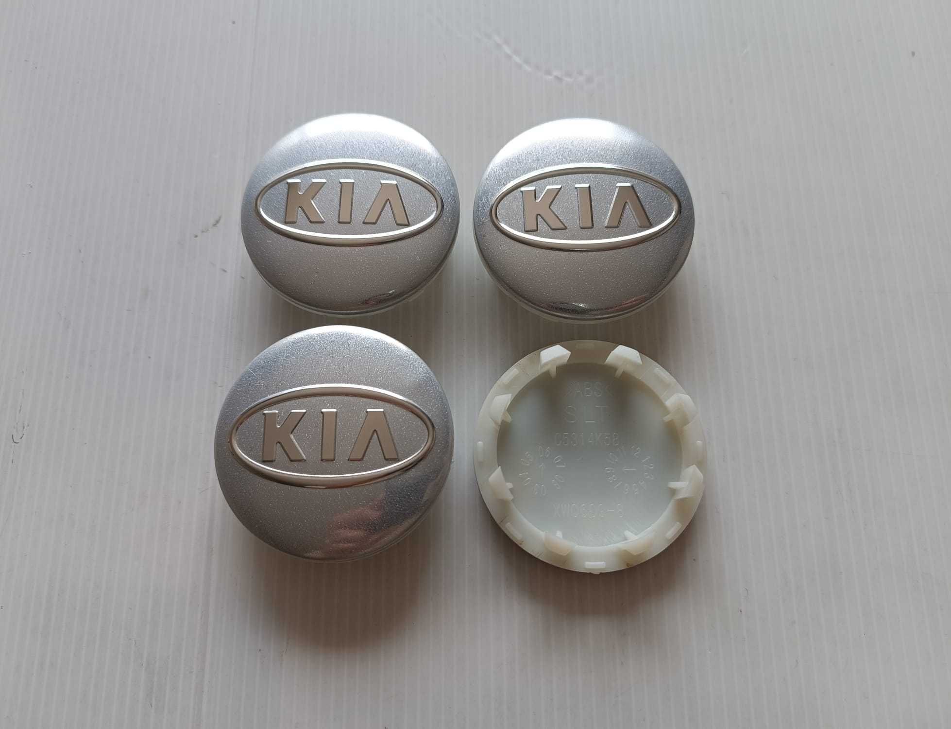 Centros/tampas de jante completos KIA com 56, 58, 60, 65 e 68 mm