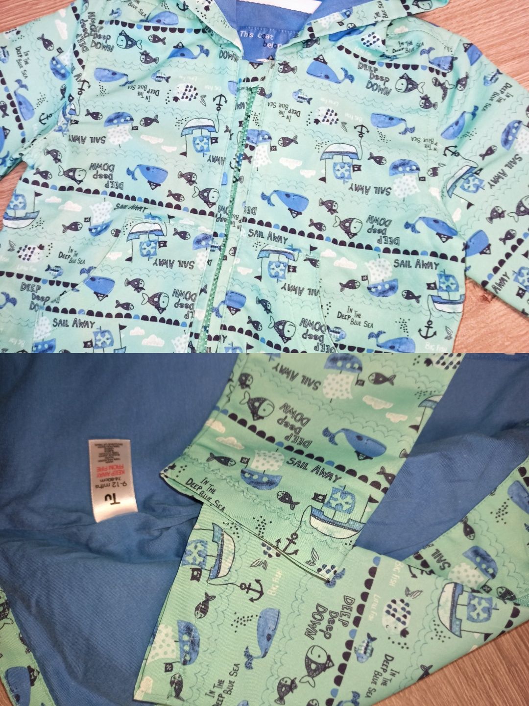 Вітровка, джинсова курточка на хлопчика 9-12 місяців 74-86 см)
