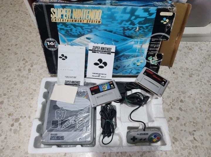Super Nintendo SNES + Caixa + Jogos