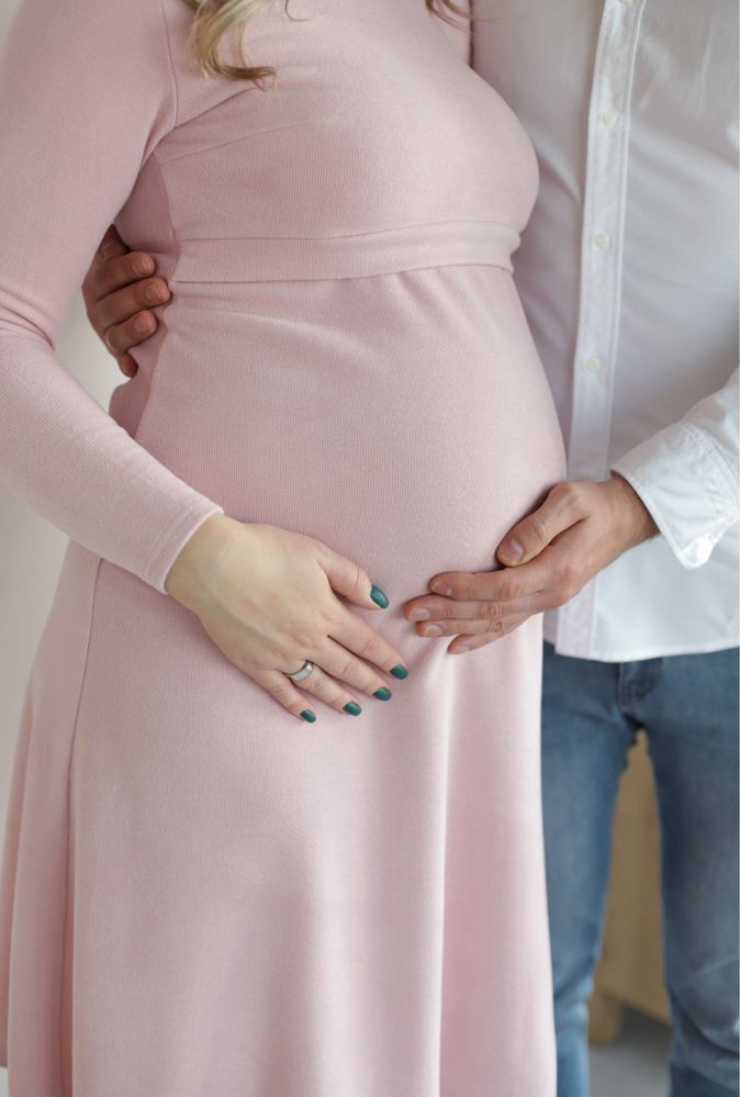Сукня пудрова Yula mama, дуже класна, для вагітних та годуючих, L