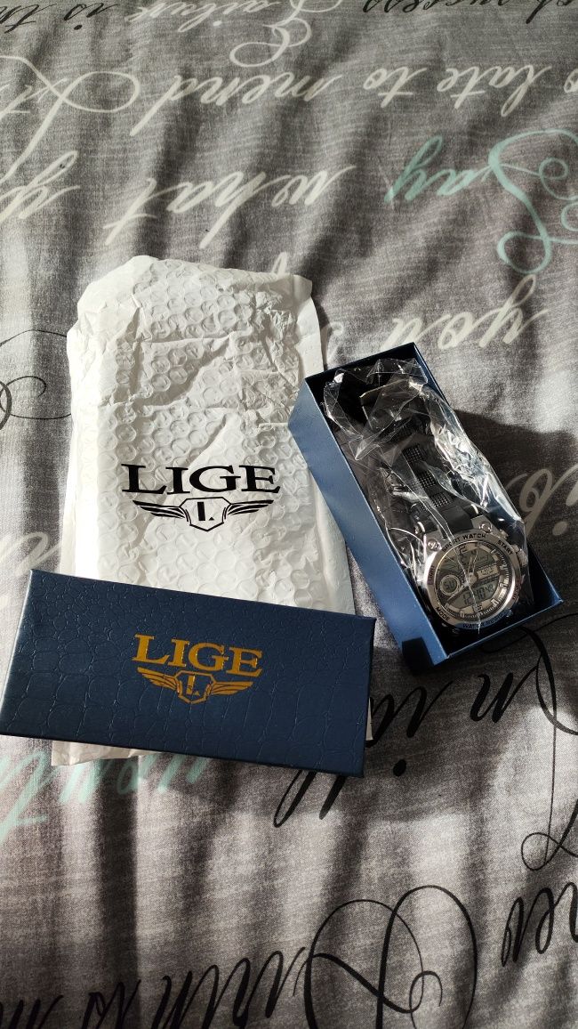 LIGE годинник чоловічий цифровий + кварцовий на Подарок