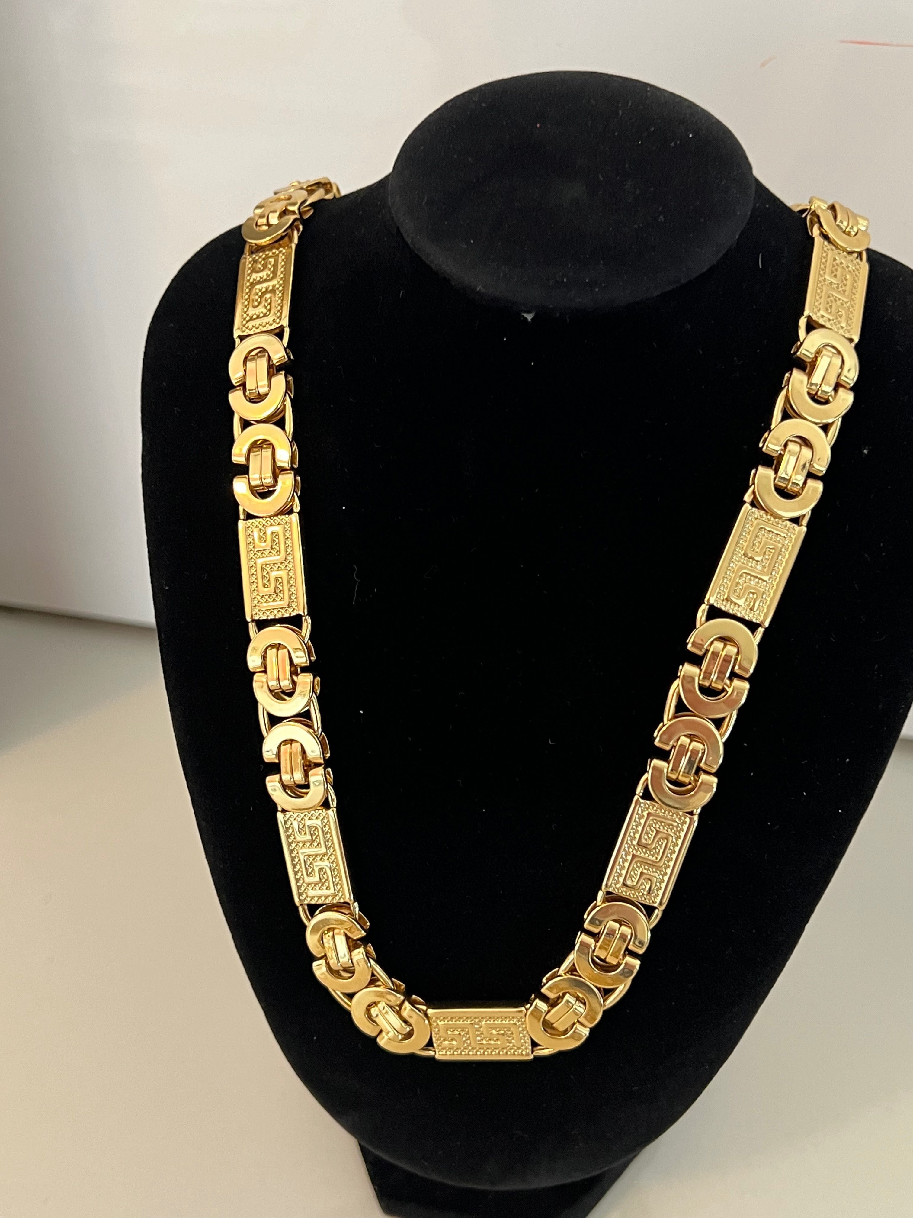 Złoty łańcuch splot Versace poozłacany 585 14K NOWY