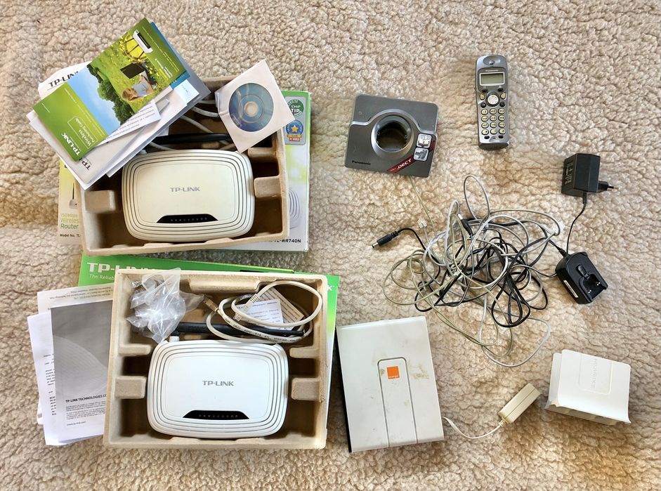 Mix elektronika Panasonic telefon stacjonarny router orange tp-link