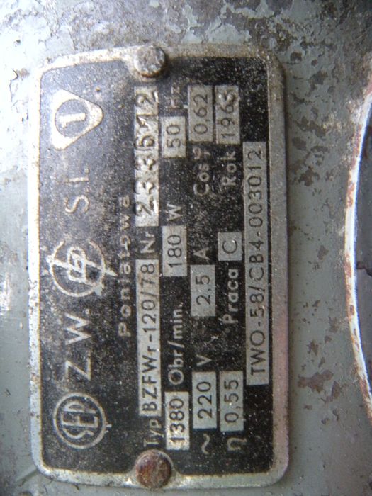 prl 1953 stary silnik włącznik przełącznik do pralki frania światowit