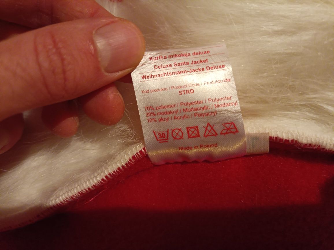 Strój Świętego Mikołaja z dodatkami, rozmiar L