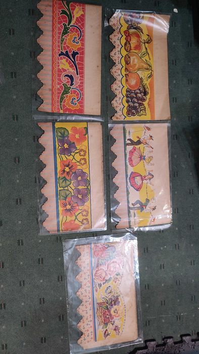 5 Tiras de Papel antigas decorativas de Móveis