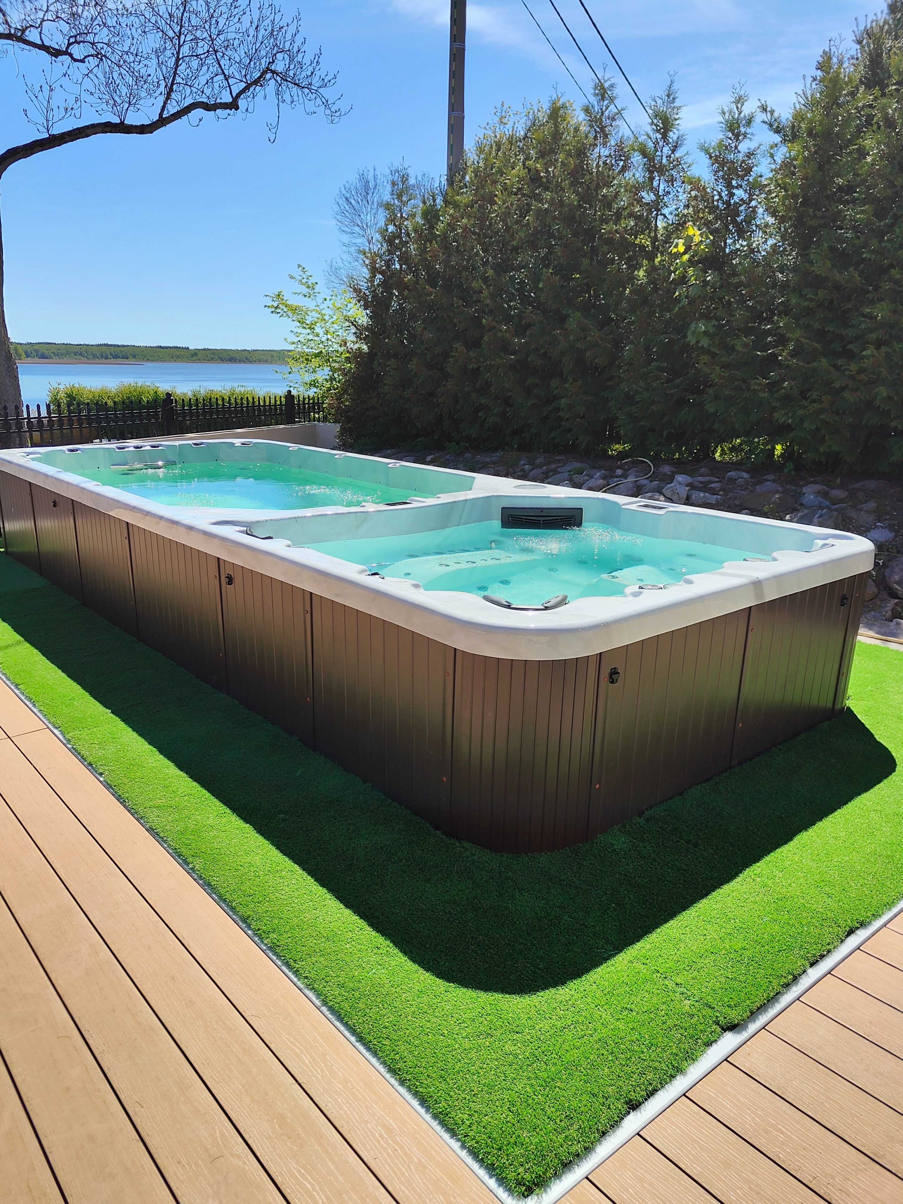 Swim spa - 5.8m -basen z przeciw prądem + jacuzzi - gwarancja 24mc