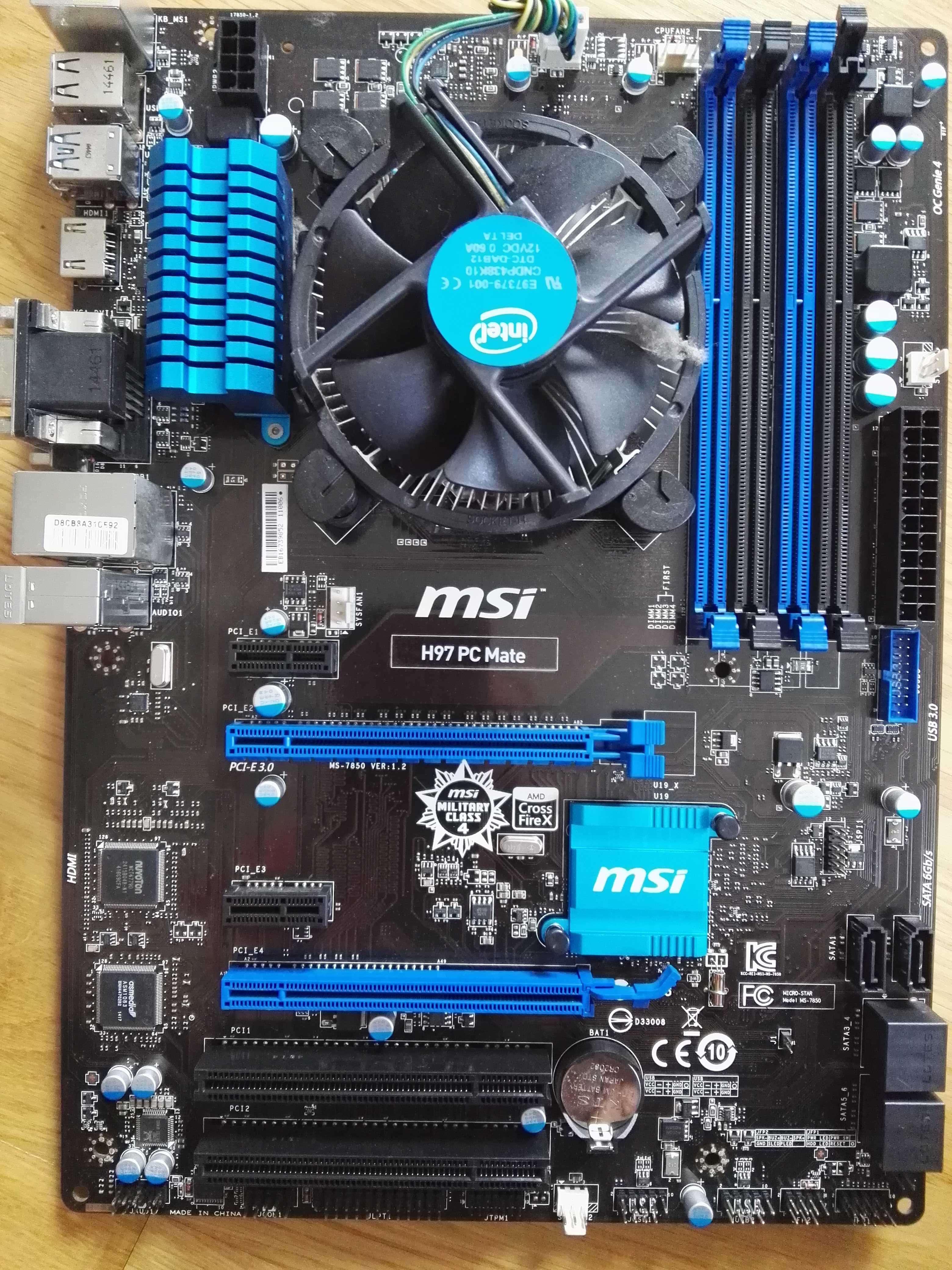 Płyta główna MSI H97M-H97 z procesorem Intel Core i3-4330 3,5ghz