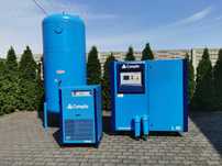 KOMPLET 45kw 7400L/min Sprężarka śrubowa + OSUSZACZ + ZBIORNIK 3000L