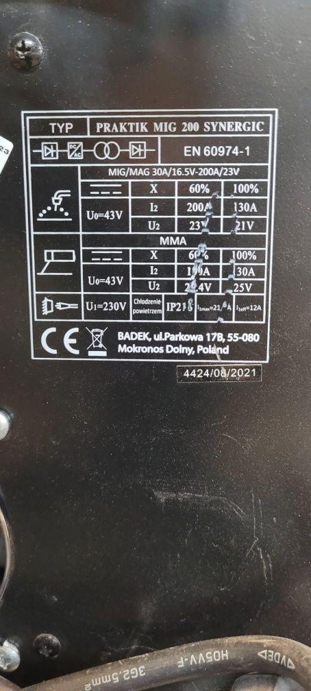 Spawarka PRAKTIK / Mig 200 syn / mogomat