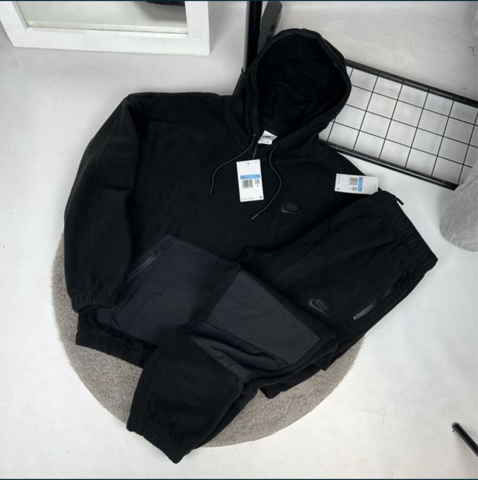 SALE!! Хіт сезон, костюм Nike Club Fleece Blac, плюш , найк костюм