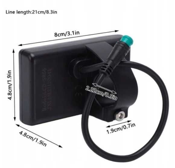 WYŚWIETLACZ S866 LCD 24V 36V 48V do roweru elektrycznego
