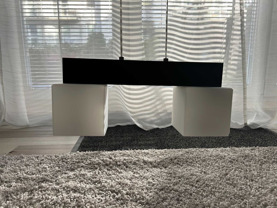 lampa wisząca wenge klosz mleczny