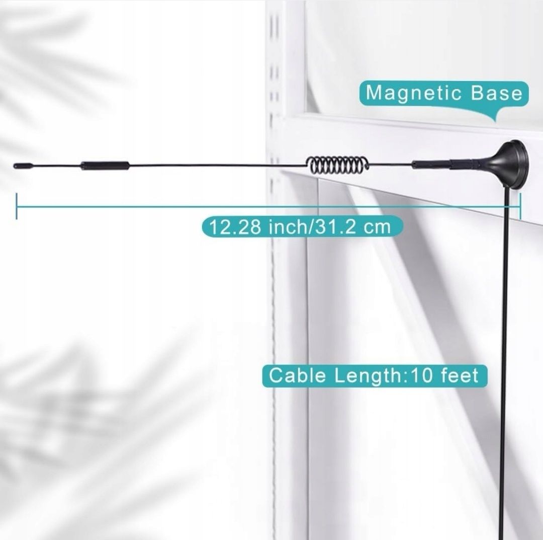 Bingfu Antena 4G LTE Omni TS9 adapter magnetyczny LTE 4G kom 2 szt
