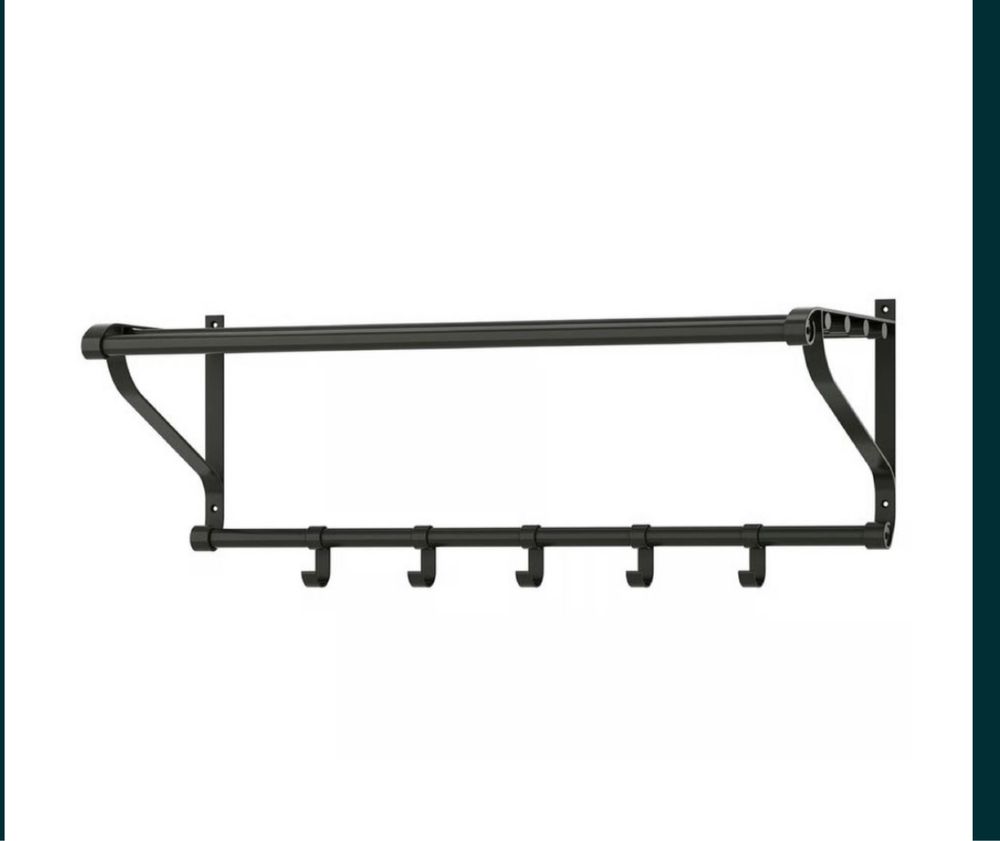 Wieszak do przedpokoju półka na buty czarna ikea