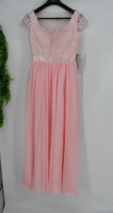 Przepiękna wizytowa sukienka Babyonline r. S haftowana góra, długa