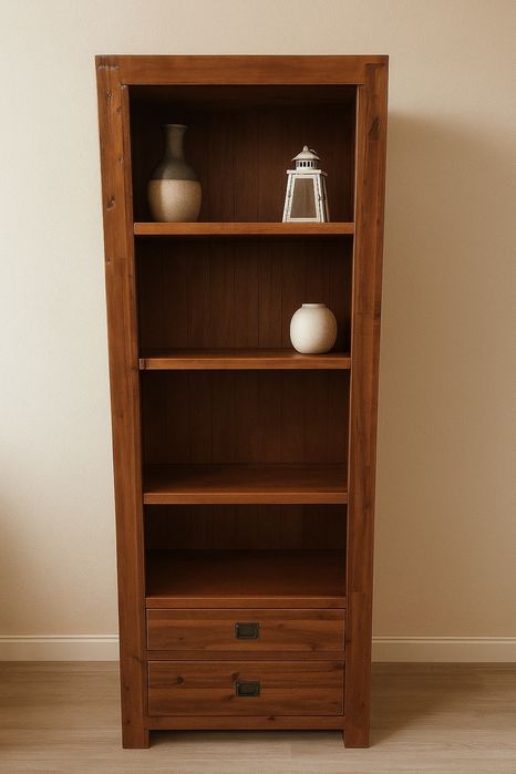 Biblioteczka, regał na książki, słupek. Kolonialna