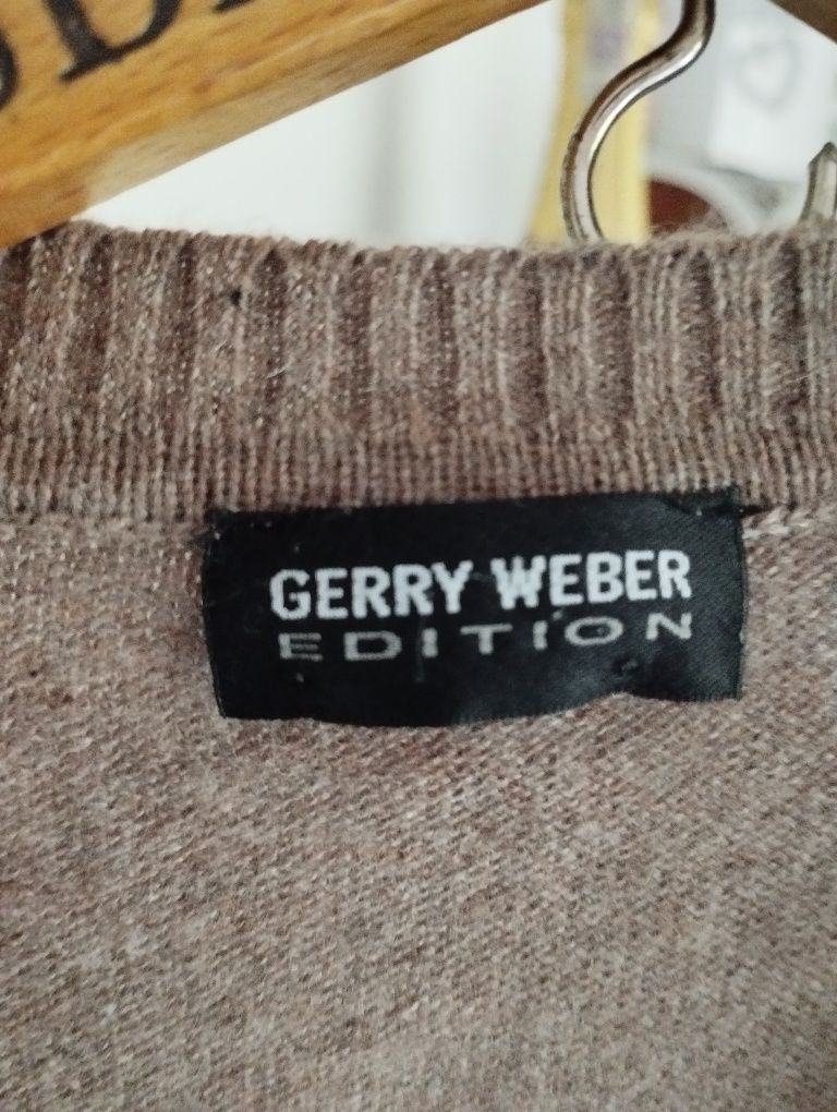 Gerry Weber sweter v neck jedwab i kaszmir