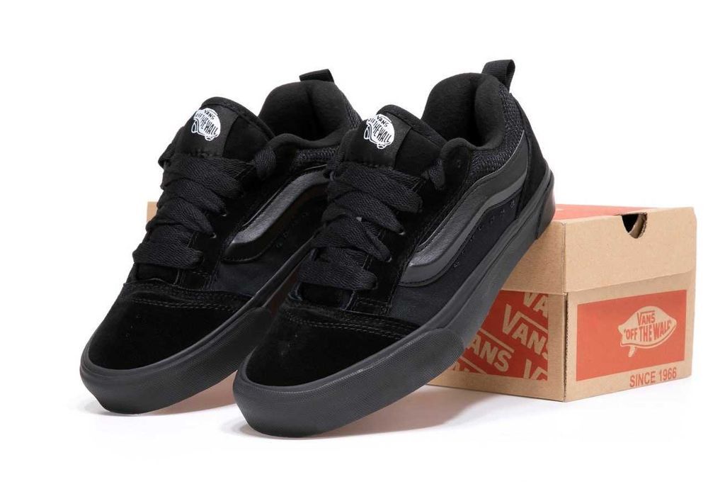 Женские / мужские кеды Vans KNU Skool Black White кроссовки ванс кеди