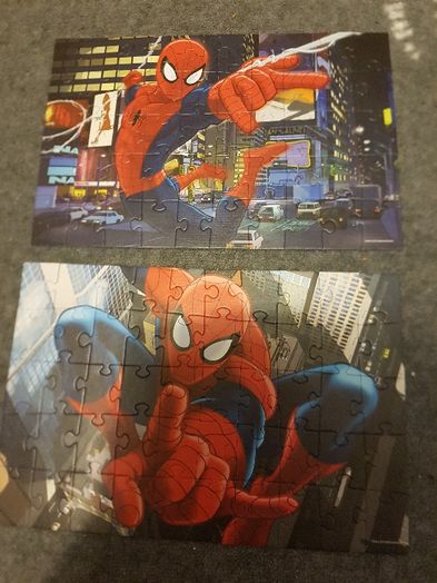 Puzzle trefl 2×50 spider-man stan idealny