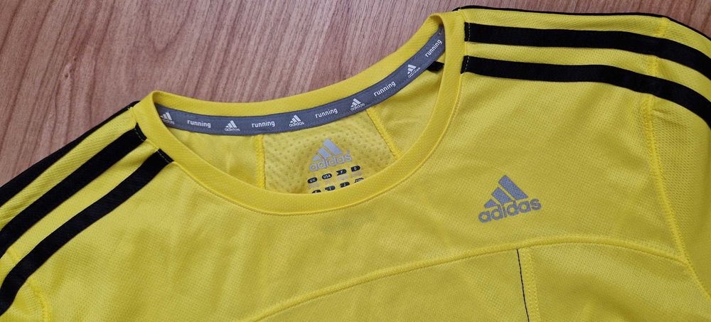 Żółta koszulka trekkingowa M Adidas Running Clima Lite