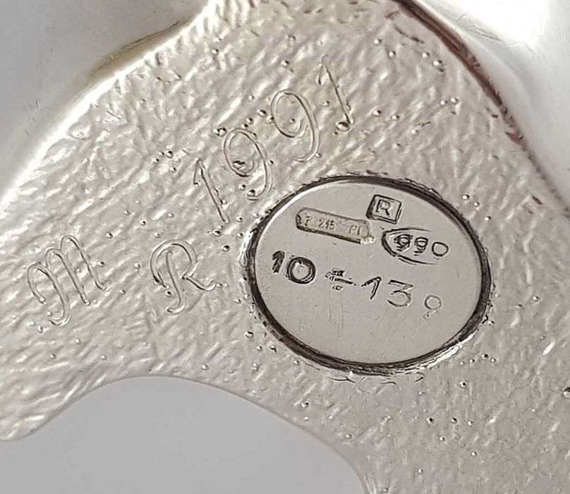 Autorska srebrna figura Psa próby 0,990