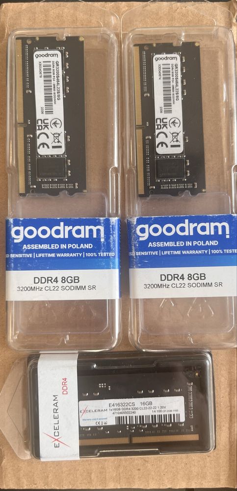 Оперативна память 8 та 16 гб ddr4