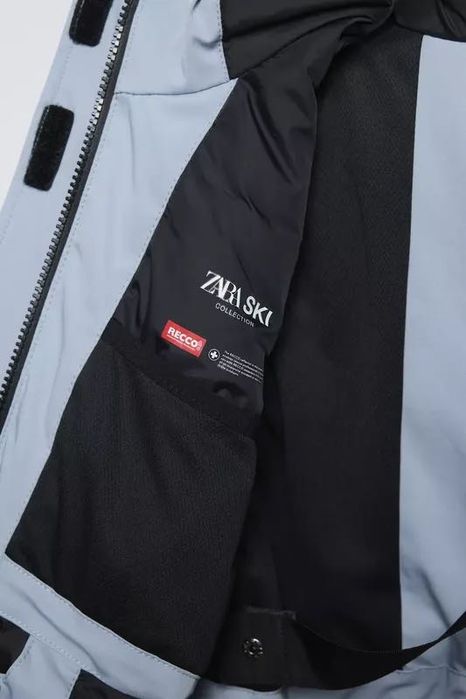 Куртка лижна Zara water-repellent розмір S-M, блакитний анорак