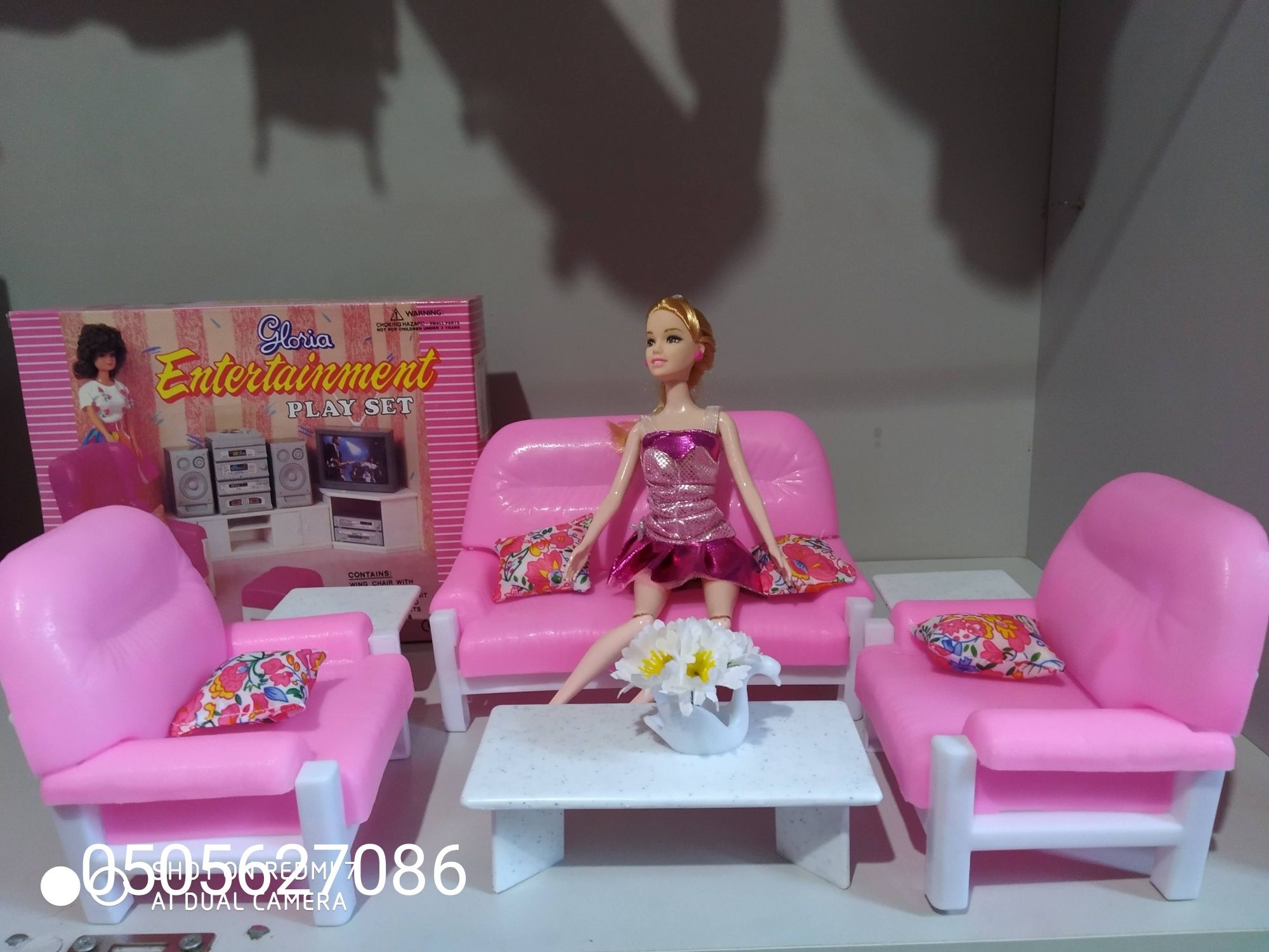Меблі для ляльок Барбі Гостина 6 видів, Мебель для кукол Барби