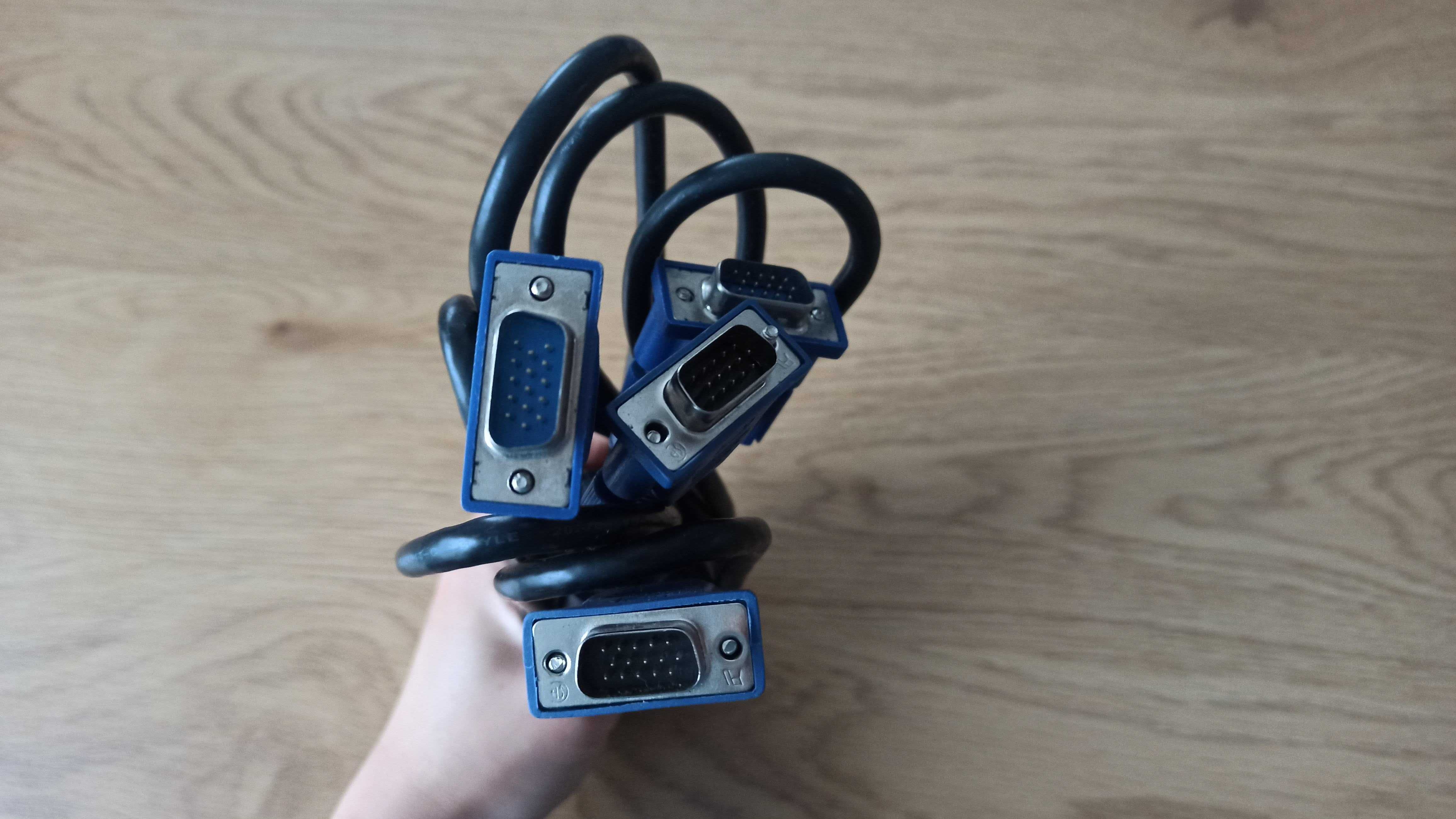 Kabel do Monitora VGA DVI HDMI 4 sztuki