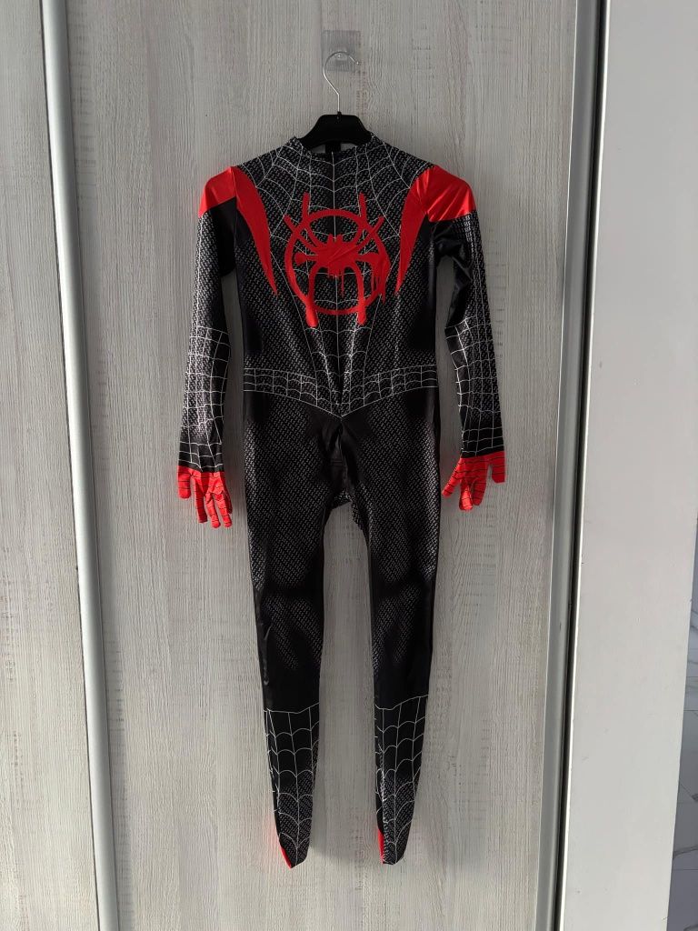 Strój kostium przebranie Spider-Man spiderman czarny 140cm