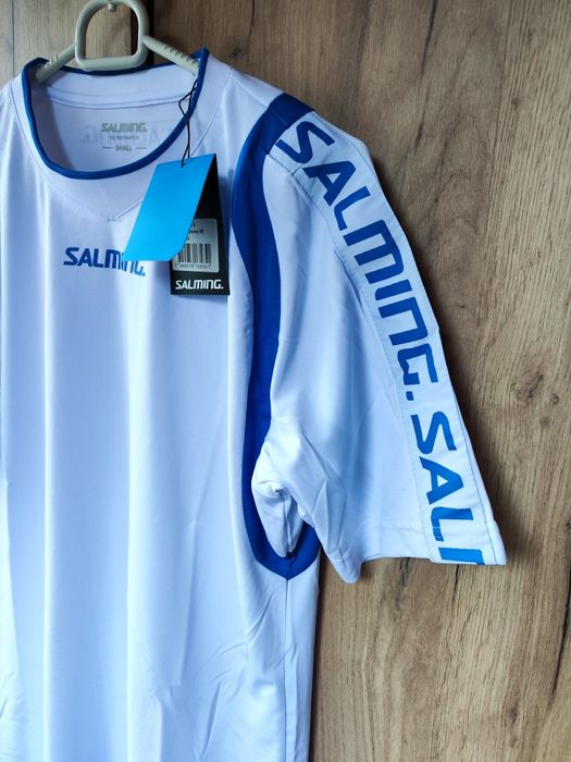 Koszulka sportowa do ręcznej Salming, rozmiar S, nowa z metką, logo na