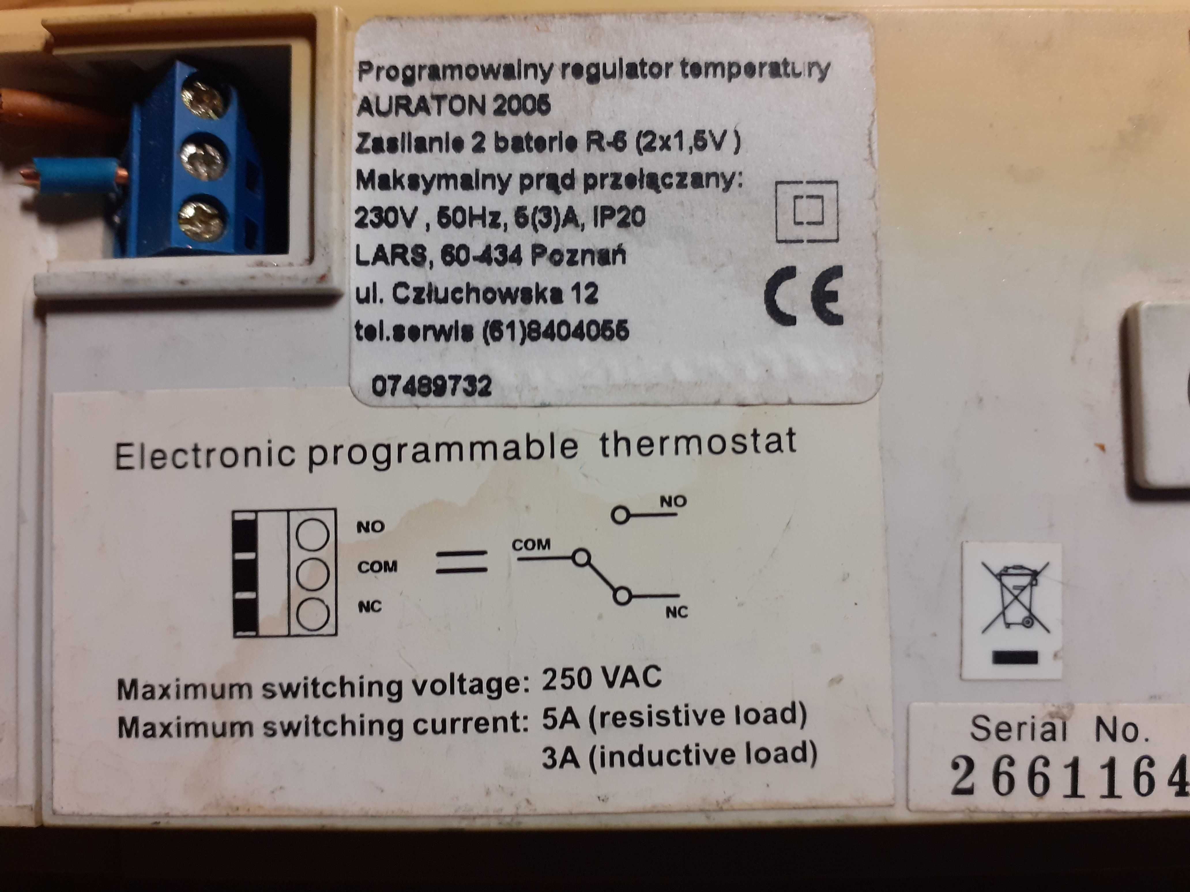 Programowalny Regulator Temperatury Auraton 20005