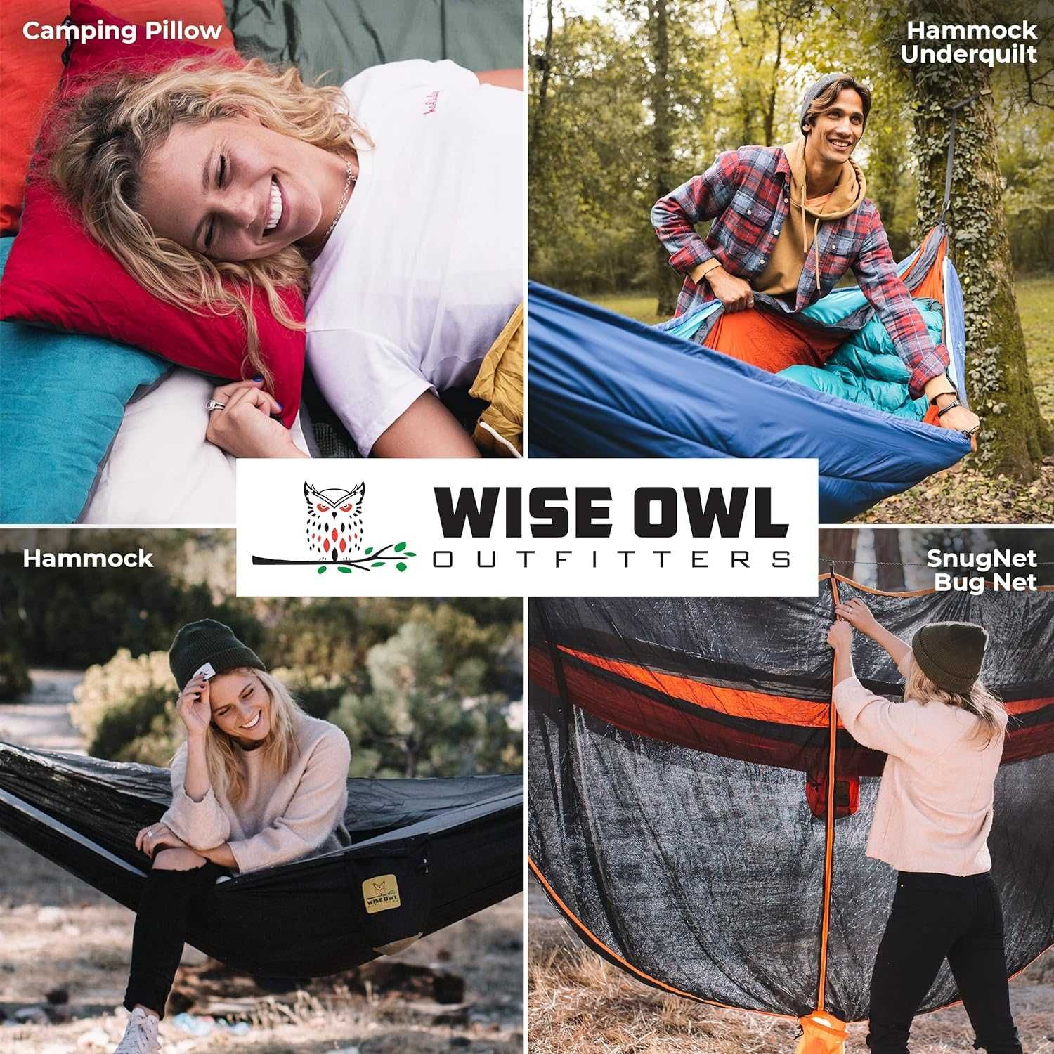 Hamak Wise owl wielokolorowy 225kg 300x200 zestaw akcesoriów