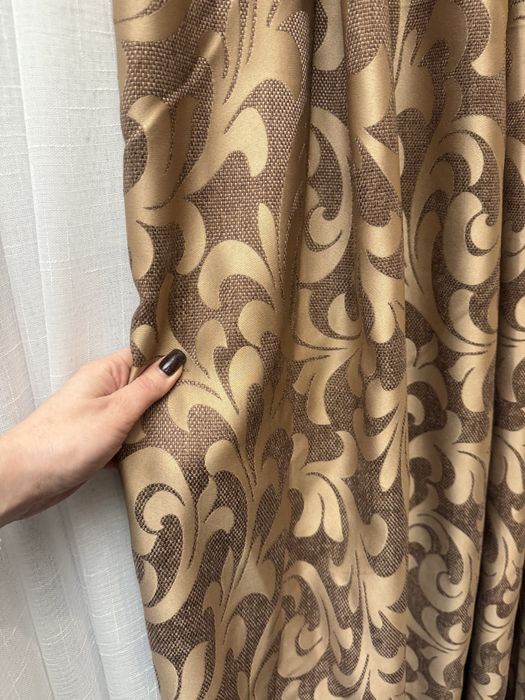 Шторы рогожка с вензелем