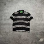 MĘSKA Koszulka Polo Elegancka Paski Bawełna Hugo Boss Haft Logo