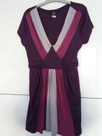 Bluzka damska ( ciążowa) krótki rękaw r. 40-42 fiolet