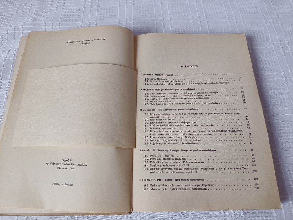 Mechanika ogólna J. Leyko, tom I Statyka i kinematyka, tom II Dynamika