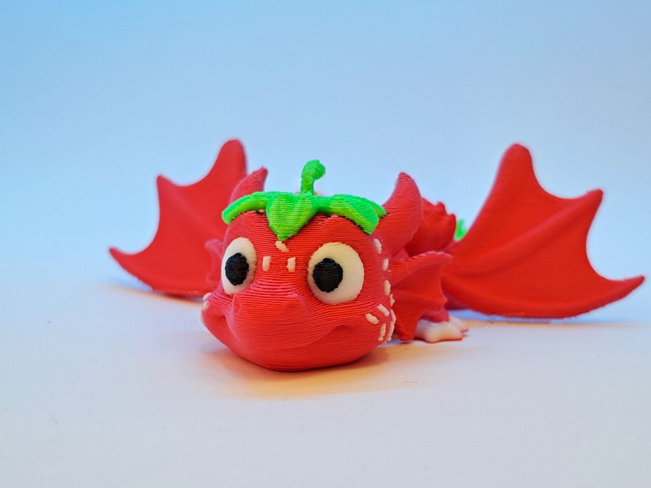 Полуничний дракончик / подарунок для дівчинки/ рухомий дракон / іграшк