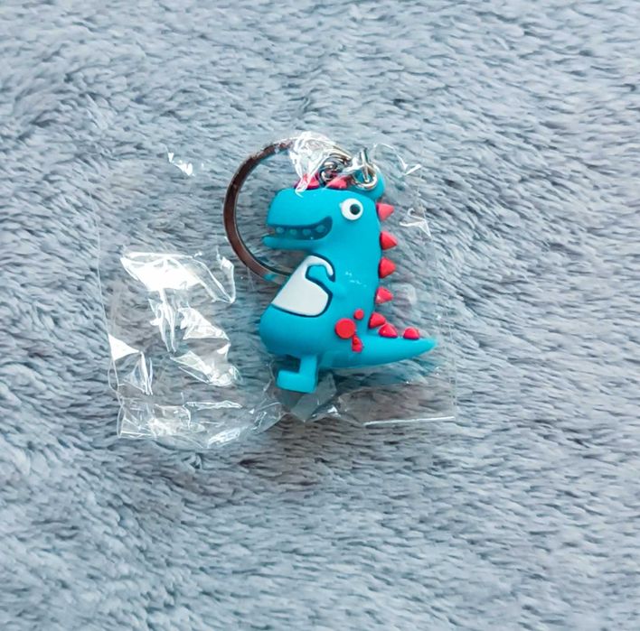 Динозавр. Брелок Динозаврик блакитний