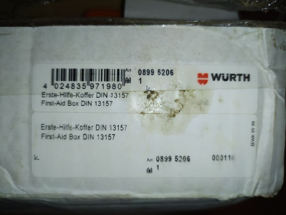 Аптечка первой помощи Wurth Din 13157