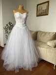 Igar Bridal suknia ślubna sukienka biała gorset tiul 34/XS wyszywany